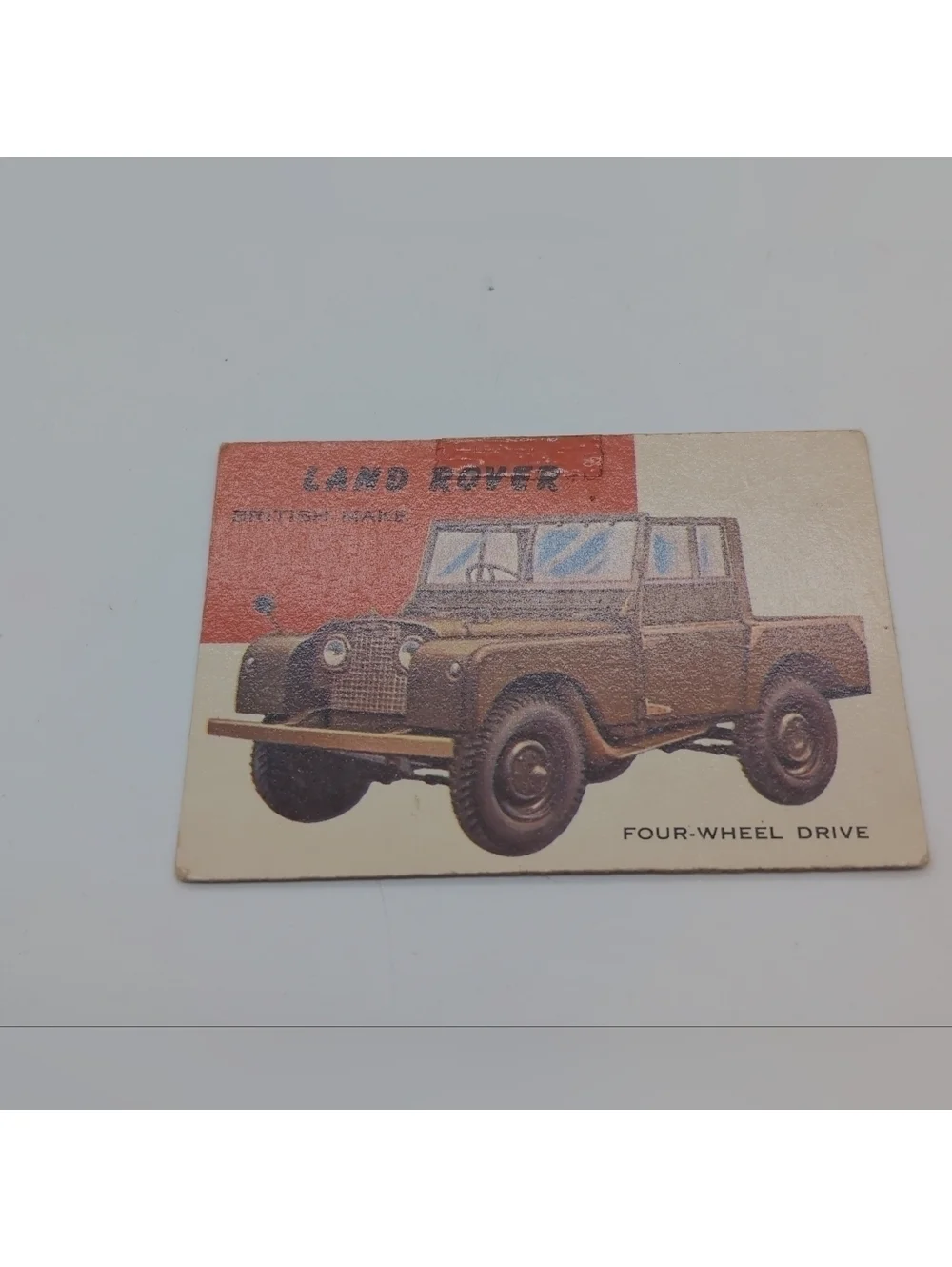 1954 Topps Car Card Set 3 Military Vehicles Land Rover, 2-1/2 Ton M 24 Tank